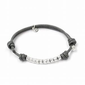 Bracciale laccetto con pepite in Argento 925