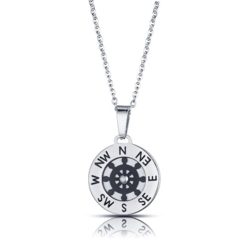 Collana uomo Acciaio con timone
