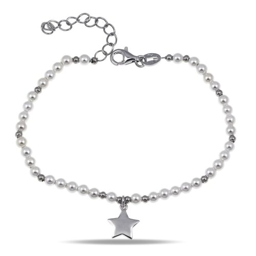 Bracciale perline stella in Argento 925