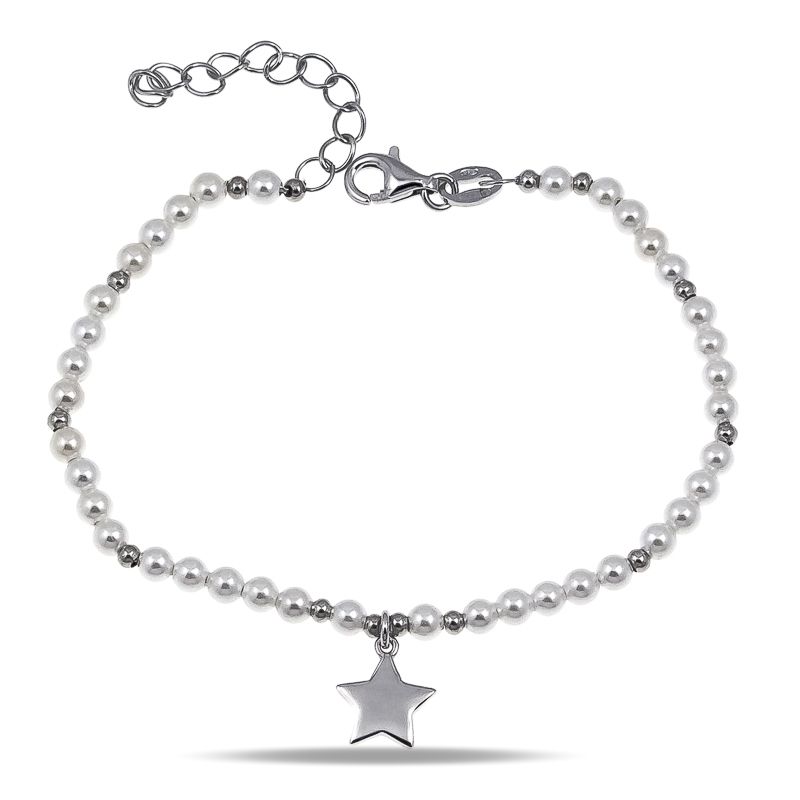 Bracciale perline stella in Argento 925