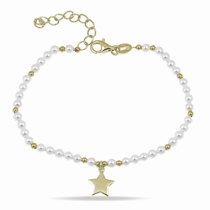 Bracciale perline stella in Argento 925