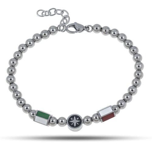 Bracciale uomo sfera con timone e dadi italy Acciaio