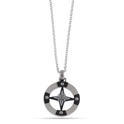 Collana uomo rosa venti Acciaio