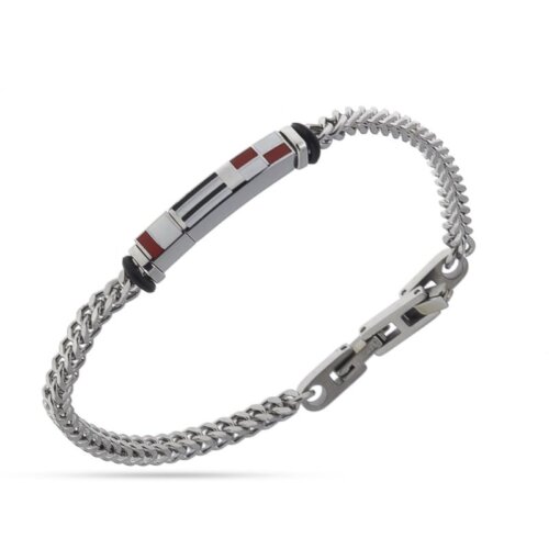 Bracciale grumette piastra bandiere Acciaio