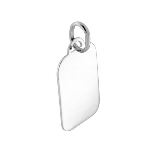Pendente piastra rettangolare 20x25 mm in arg 925%