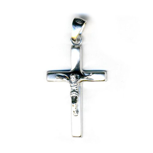 Pendente croce con cristo in Argento 925