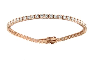 Tennis 3mm rose in arg 925% cm21