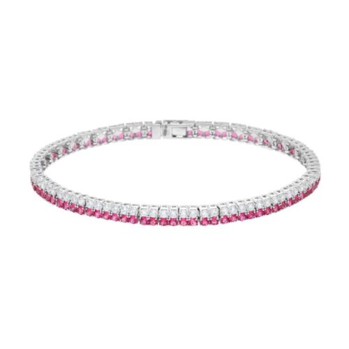 bracciale tennis due fili zk in argento 925%