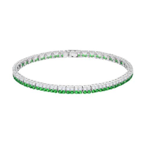 bracciale tennis due fili zk in argento 925%