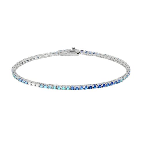 Bracciale tennis 18cm 3mm in arg 925%