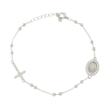 Bracciale rosario con zirconi