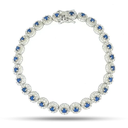 Bracciale in con zirconi colorati tondi in Argento 925