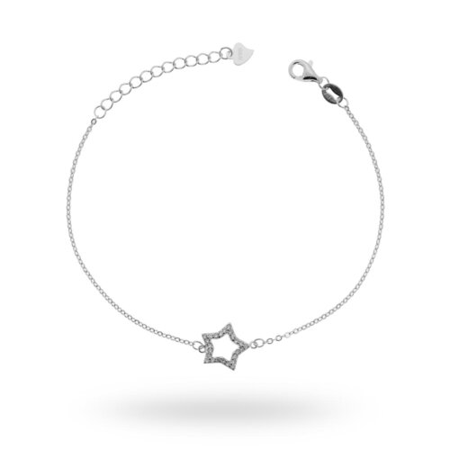 bracciale stella zirconi  in argento 925%
