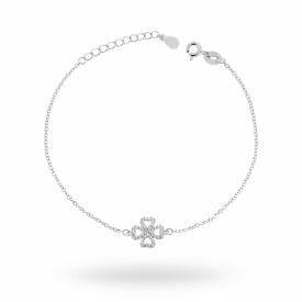 Bracciale quadrifoglio in in Argento 925