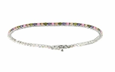 Bracciale tennis 18cm in arg 925%