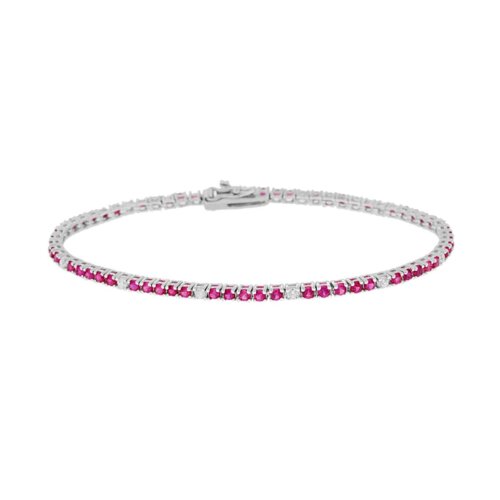 Bracciale tennis 18cm in arg 925%