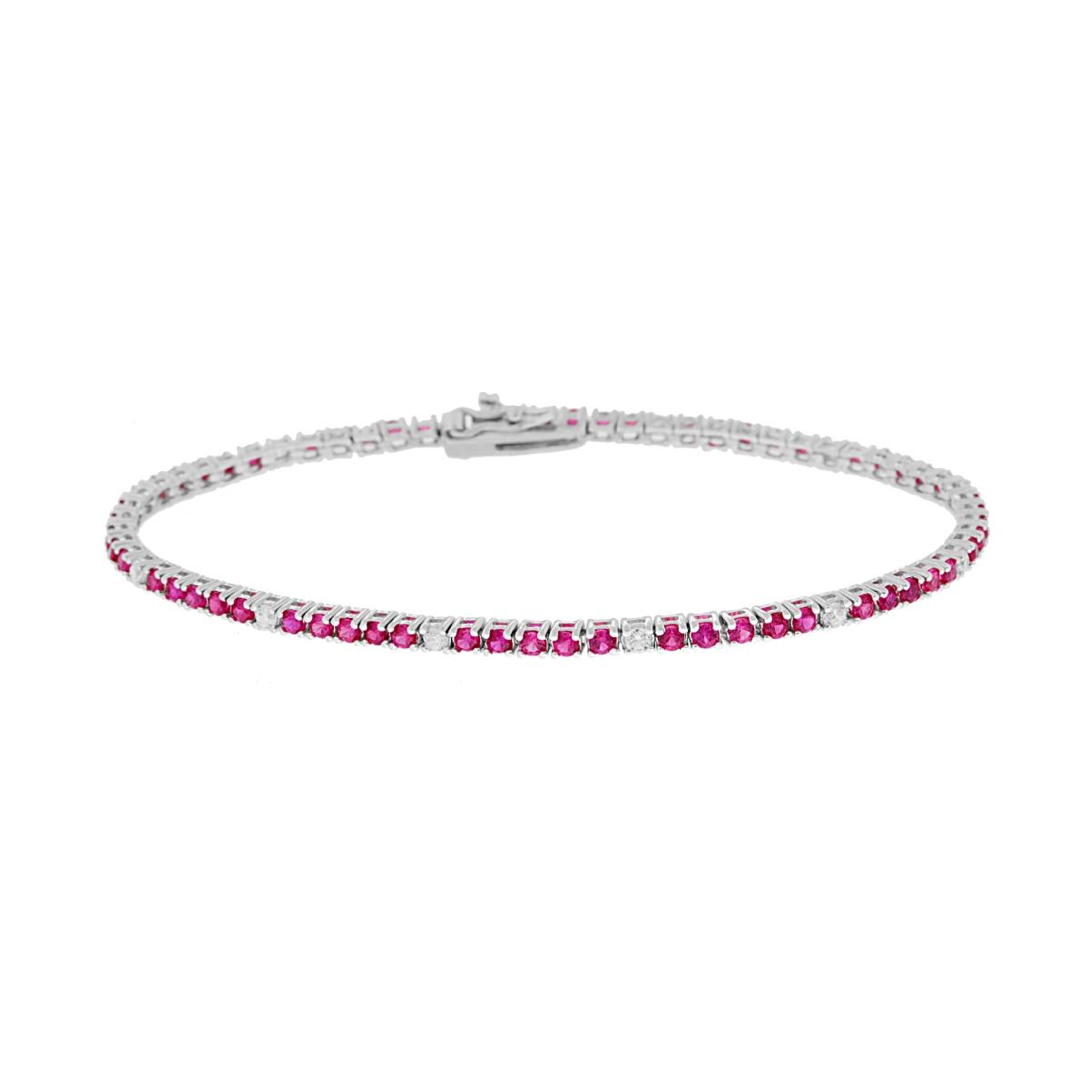 Bracciale tennis 18cm in arg 925%
