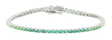 Bracciale tennis 21cm in arg 925%