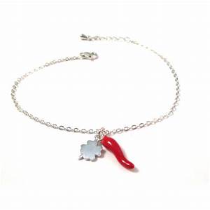 bracciale corno smalto +quadrifoglio in argento 925%
