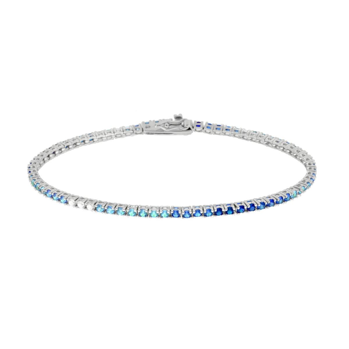 Bracciale tennis 18cm in arg 925%