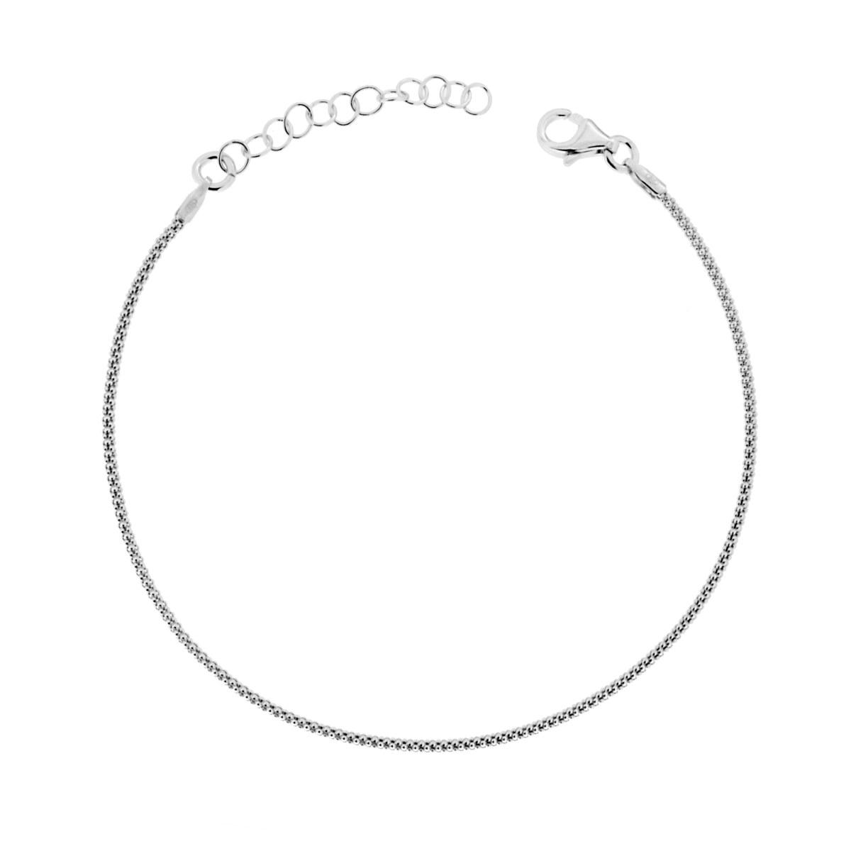 Bracciale pop corn 2mm in Argento 925