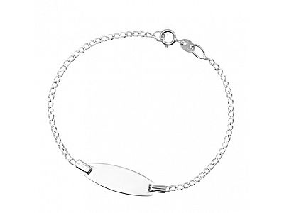 bracciale targa g 2,5 in argento 925%
