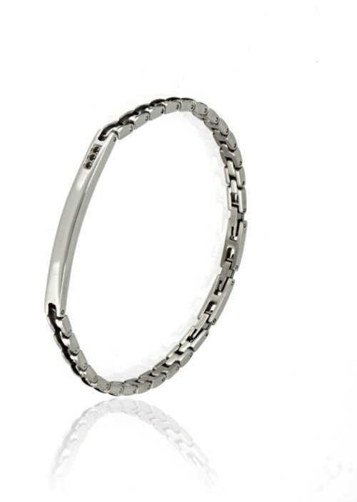 Bracciale uomo targa con in Acciaio