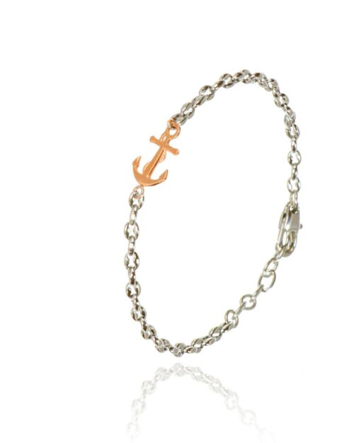 bracciale uomo acciaio con ancora