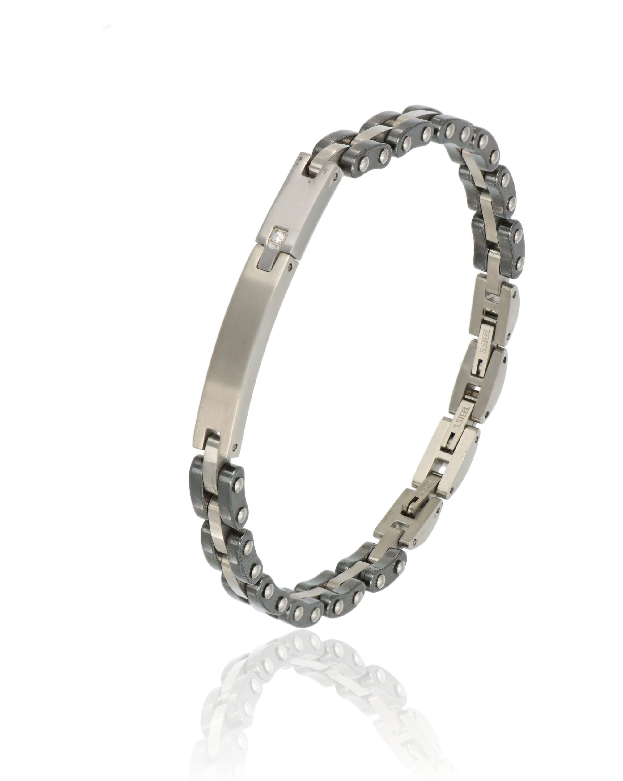 Bracciale uomo ceramica Acciaio
