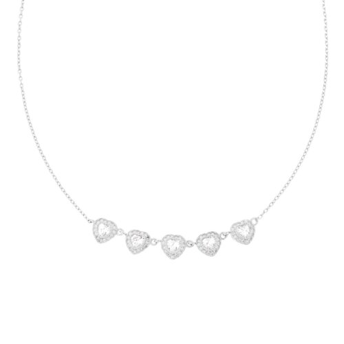 Collana forzatina con cuori in Argento 925