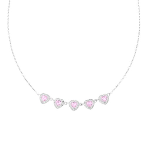 Collana forzatina con cuori in Argento 925