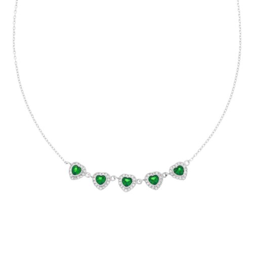 Collana forzatina con cuori in Argento 925