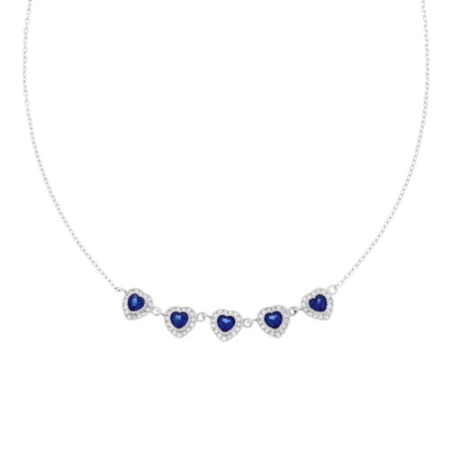 Collana forzatina con cuori in Argento 925
