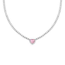 Collana tennis cuore zk in arg 925%