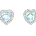 orecchino cuore pietra smoll in arg 925%