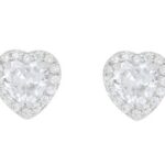 orecchino cuore pietra smoll in arg 925%