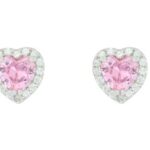 orecchino cuore pietra smoll in arg 925%