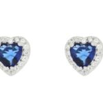 orecchino cuore pietra smoll in arg 925%