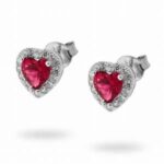 orecchino pietra cuore zk arg925%