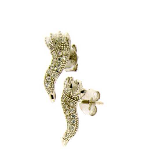 Orecchino cornetto in in Argento 925