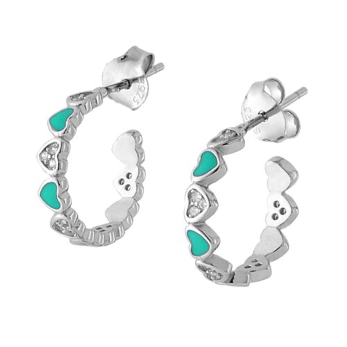 cerchietto cuori in arg 925%