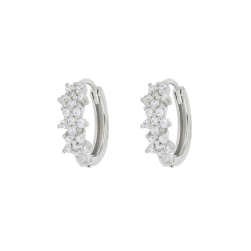 cerchietto scattino fiori 14mm  in argento 925%