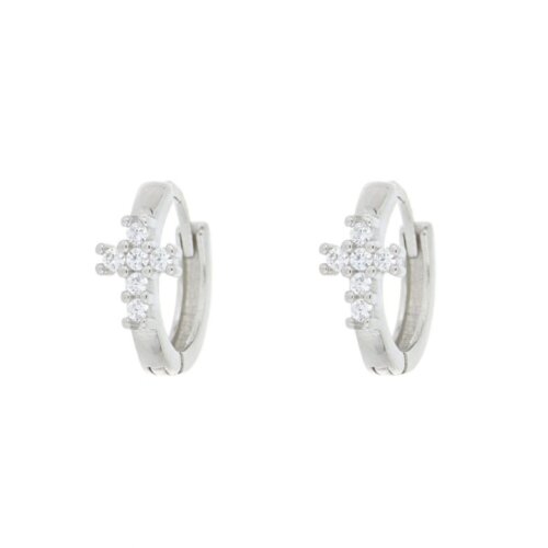Cerchietto scattino croce in Argento 925