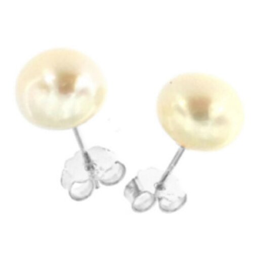 Orecchino perla 8mm in argento 925%
