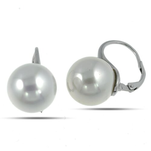 Orecchino monachina con perla 12mm in in Argento 925