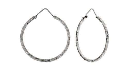 Cerchio diamantato 5cm in in Argento 925