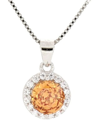 collana pietra tonda zk in arg 925%