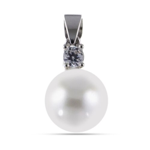 Pendente perla con in Argento 925 con zirconi