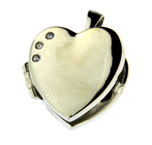 Pendente cuore a scrigno in Argento 925