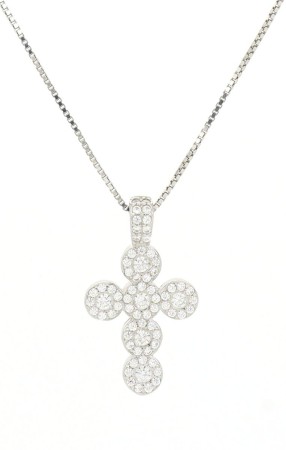 pendente croce  in argento 925%